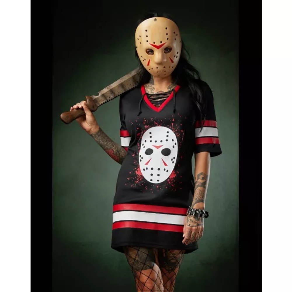 Adult Jason Voorhees Hockey Jersey Dress - Friday The 13th